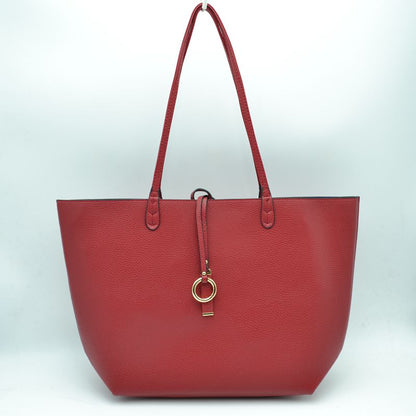 Women's Pebbled Faux Leather Reversible 2 in 1 Tote Shoulder Handbag Crossbody Bag