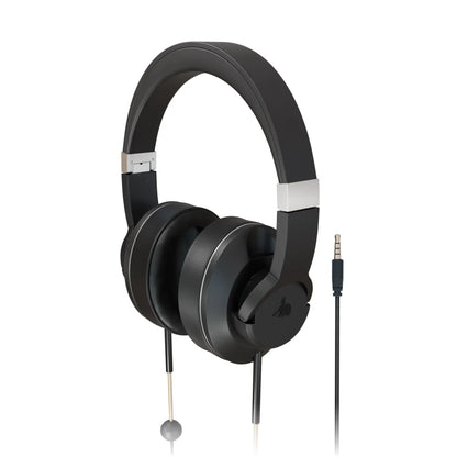 EMF Radiation-Free Air Tube Over-Ear Headphones with Built-In Mic and Full-Range Stereo Sound