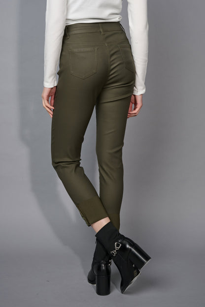 Picadilly Embellished Cuff Cropped Jeans