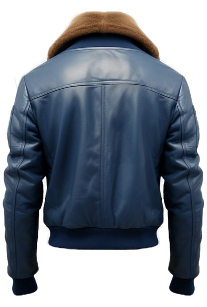 Men's Black Flight Bomber Leather Jacket