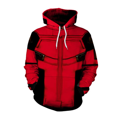 Phantasy Japanese Anime Hoodies Unisex Superhero Muscle Print Pullover Cosplay Costume Hooded Streetwear Loose Sweatshirt Jacket