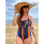 Havasu One Piece Fringe Swimsuit | V Neck Resort Attire in Pink, Jade, Leopard, Serape [Sizes SM-L]