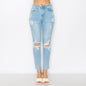 Wax Jean - Women’s Authentic Destructed Push Up Skinny Denim Pants - 90299