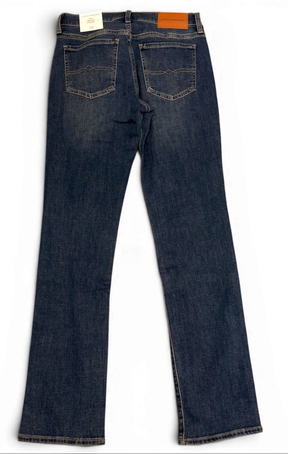 Pair of blue jeans on a white background