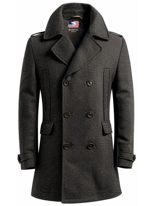 Men’s Stylish Blackish Grey Wool Coat