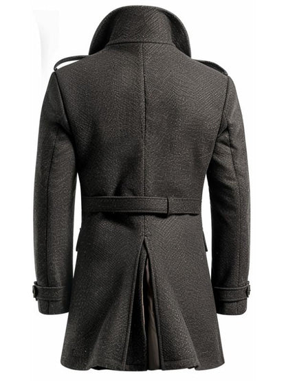 Men’s Stylish Blackish Grey Wool Coat