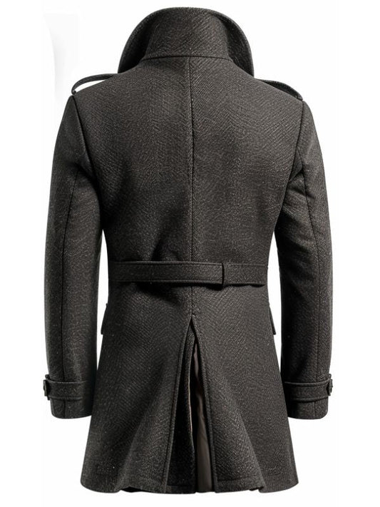 Men’s Stylish Blackish Grey Wool Coat