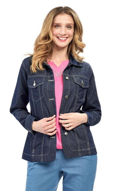 Women's Classic Button Front Denim Jacket — Timeless Everyday Style