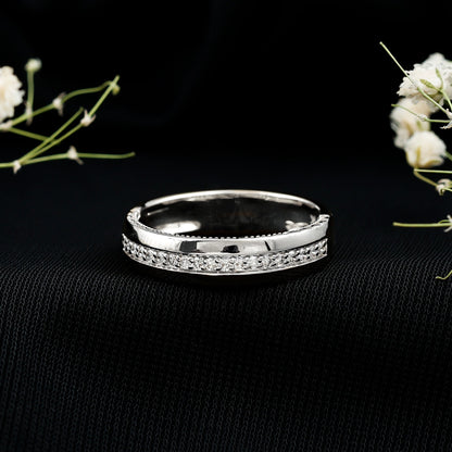 Certified Lab Grown Diamond Mens Wedding Band