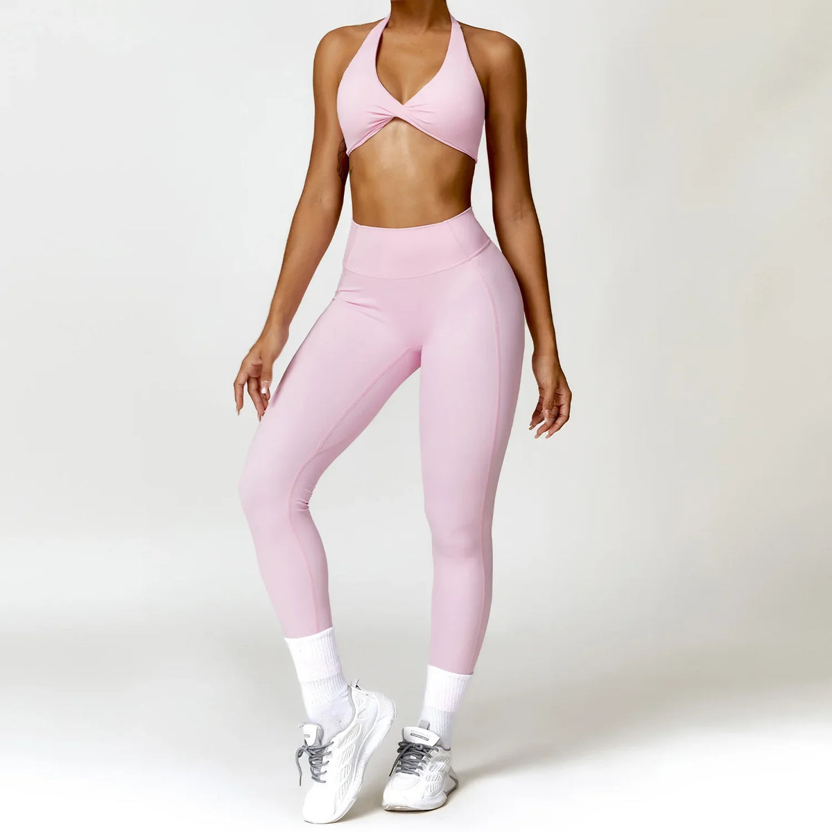 2-Piece Yoga Set Push Up Bra High Waisted Leggings