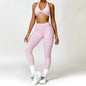 2-Piece Yoga Set Push Up Bra High Waisted Leggings