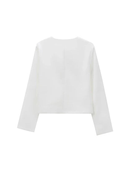 Foridol Solid O-neck Single Breasted Black Blazer Coat Women Autumn Winter Short Jacket Office Lady Vintage Buttons Veste