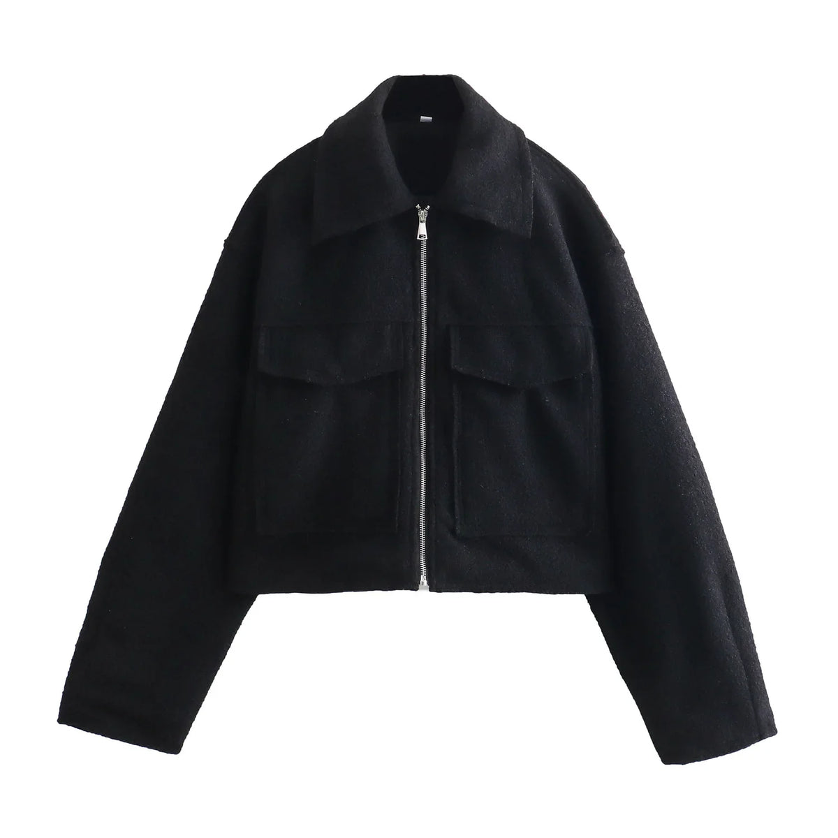 Foridol Autumn Winter Thick Burgundy Coat Jacket Women Zip Closure Turn Down Collar Short Jacket Veste Casual Angola Red Coat