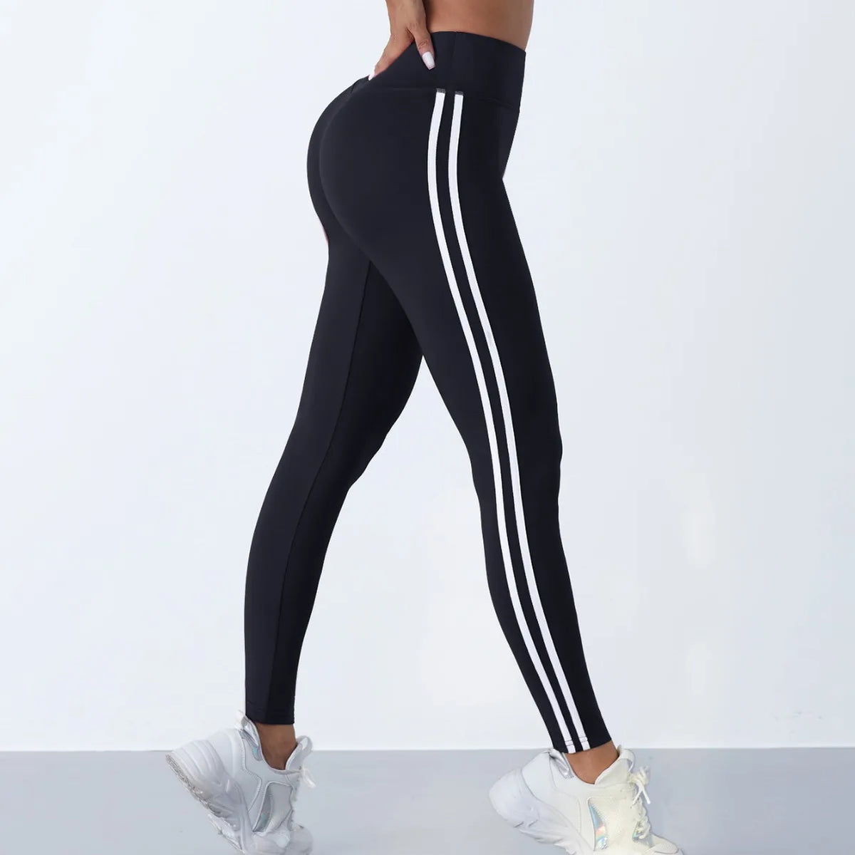 Striped Yoga Leggings for Women