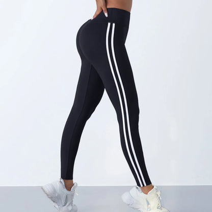 Striped Yoga Leggings for Women