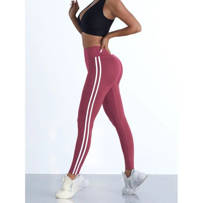 Striped Yoga Leggings for Women
