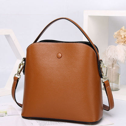 Top Grain Leather Handbag Women Natural Leather Shoulder Bag Stylish Womens Crossbody Bag