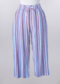 Striped Pull On Capri Pants