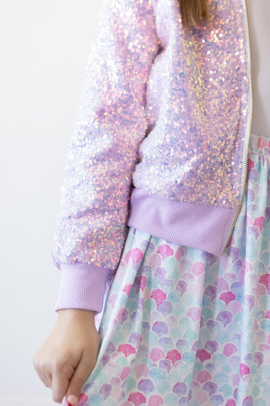 Lavender Sequin Jacket-LifessentialsLLC.com