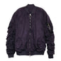 Dark purple bomber jacket on a white background