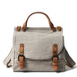 Canvas With Leather Handbag for Women, Stylish Canvas Messenger Shoulder Bag Crossbody Bag