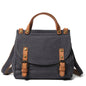 Canvas With Leather Handbag for Women, Stylish Canvas Messenger Shoulder Bag Crossbody Bag