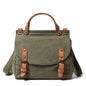 Canvas With Leather Handbag for Women, Stylish Canvas Messenger Shoulder Bag Crossbody Bag