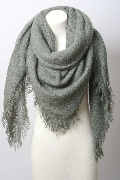 Plush Mohair Square Scarf – Snug & Chic Winter Wrap ❄️