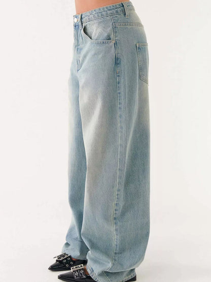 Button Up Denim Jacket and Jeans Set
