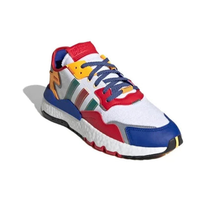 Multicolored sneaker on a white background