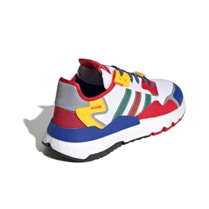 Multicolored sneaker on a white background