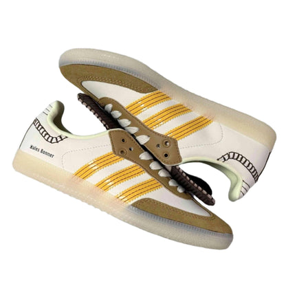Sneaker with shark design on a white background