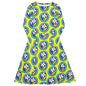 All-over print long sleeve midi dress-LifessentialsLLC.com