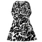 All-over print long sleeve midi dress-LifessentialsLLC.com