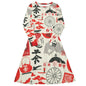 All-over print long sleeve midi dress-LifessentialsLLC.com