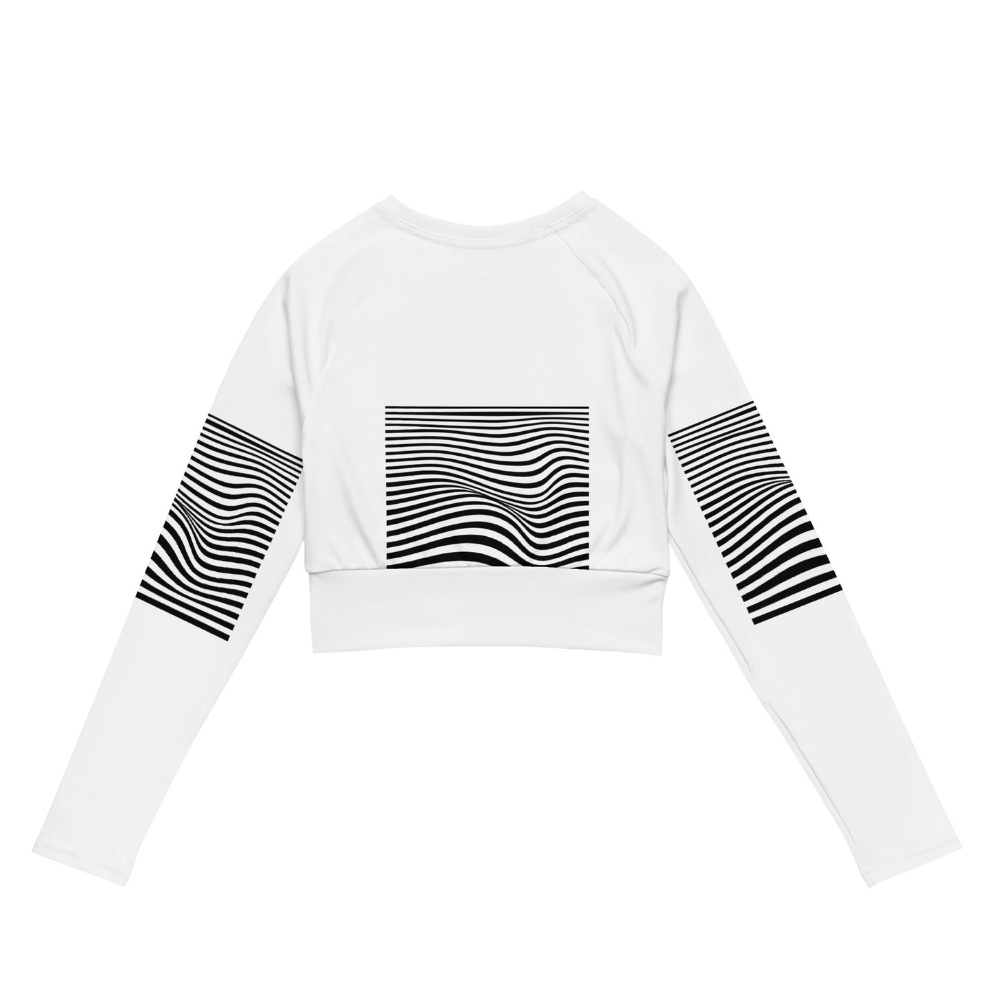 Recycled long-sleeve crop top