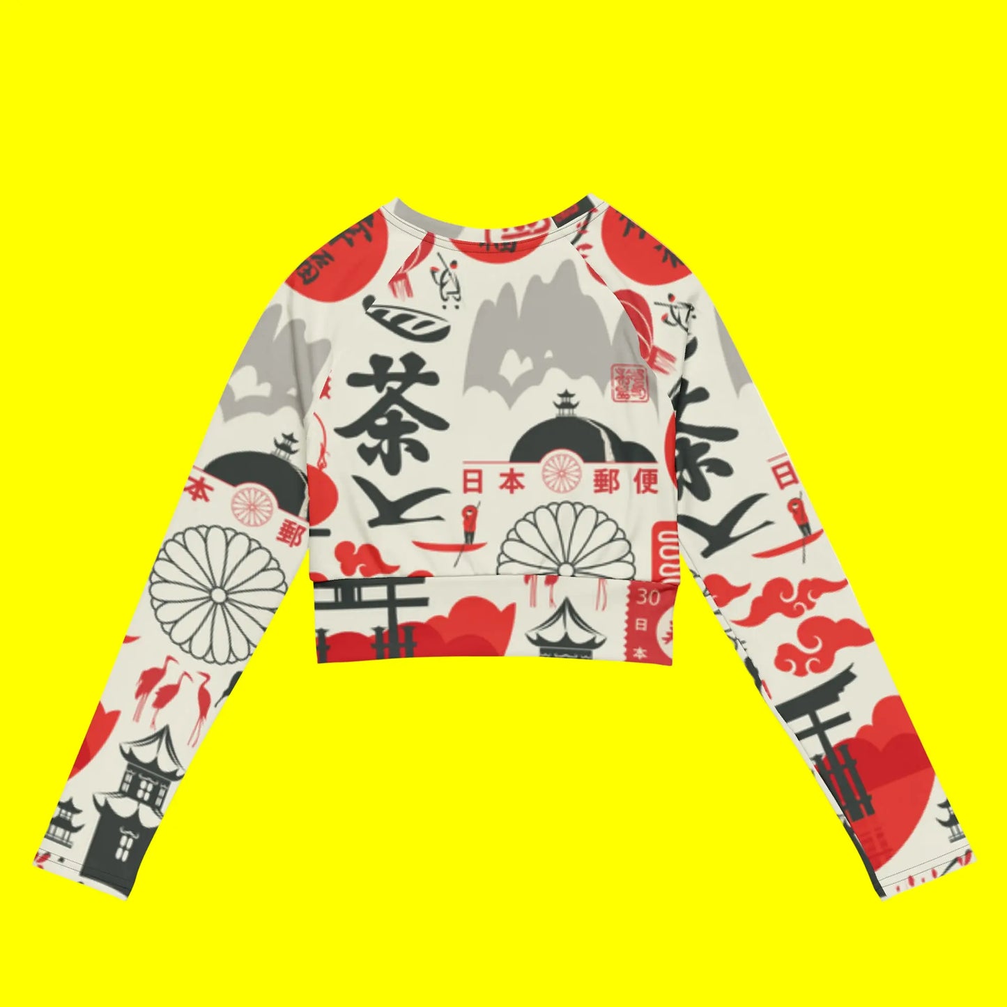 Recycled long-sleeve crop top-LifessentialsLLC.com