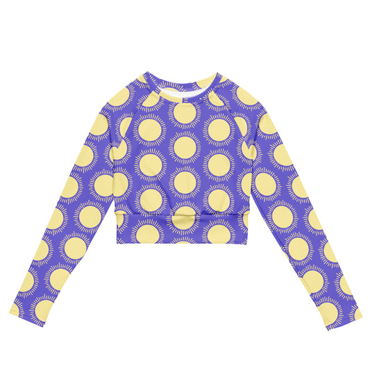 Recycled long-sleeve crop top