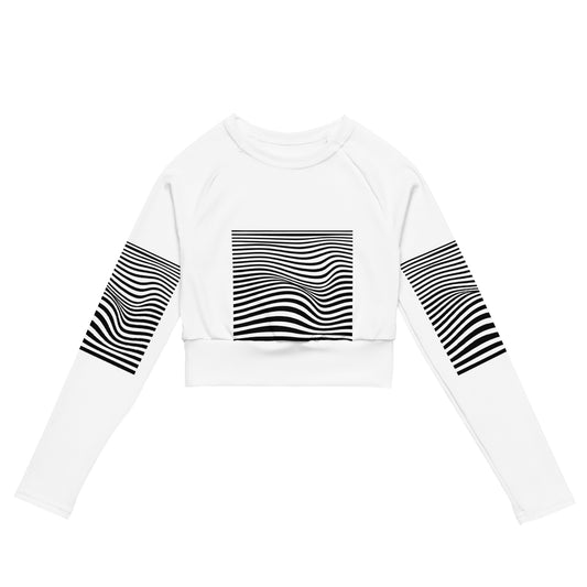 Recycled long-sleeve crop top