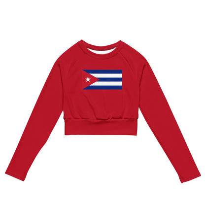 Recycled long-sleeve crop top-LifessentialsLLC.com