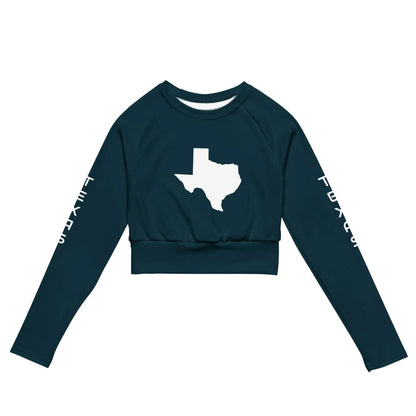 Recycled long-sleeve crop top-LifessentialsLLC.com