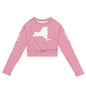 Recycled long-sleeve crop top-LifessentialsLLC.com