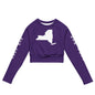 Recycled long-sleeve crop top-LifessentialsLLC.com