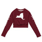 Recycled long-sleeve crop top-LifessentialsLLC.com