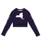 Recycled long-sleeve crop top-LifessentialsLLC.com