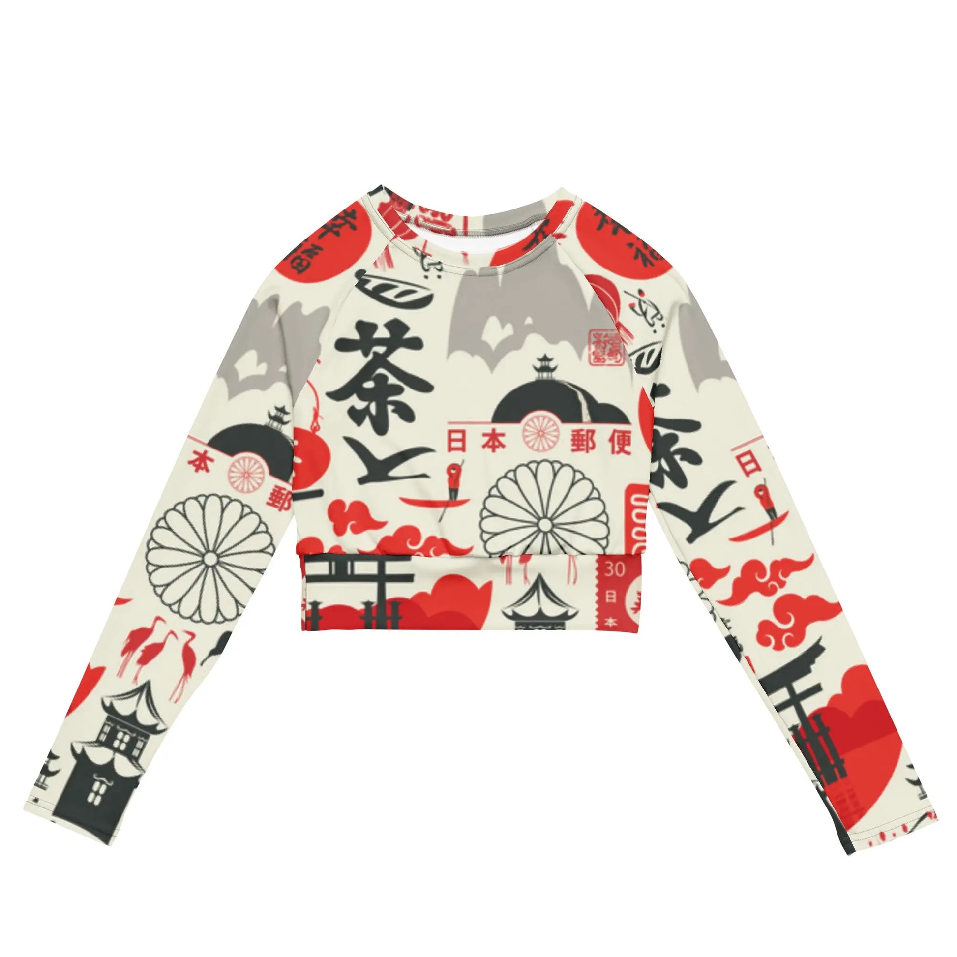 Recycled long-sleeve crop top-LifessentialsLLC.com