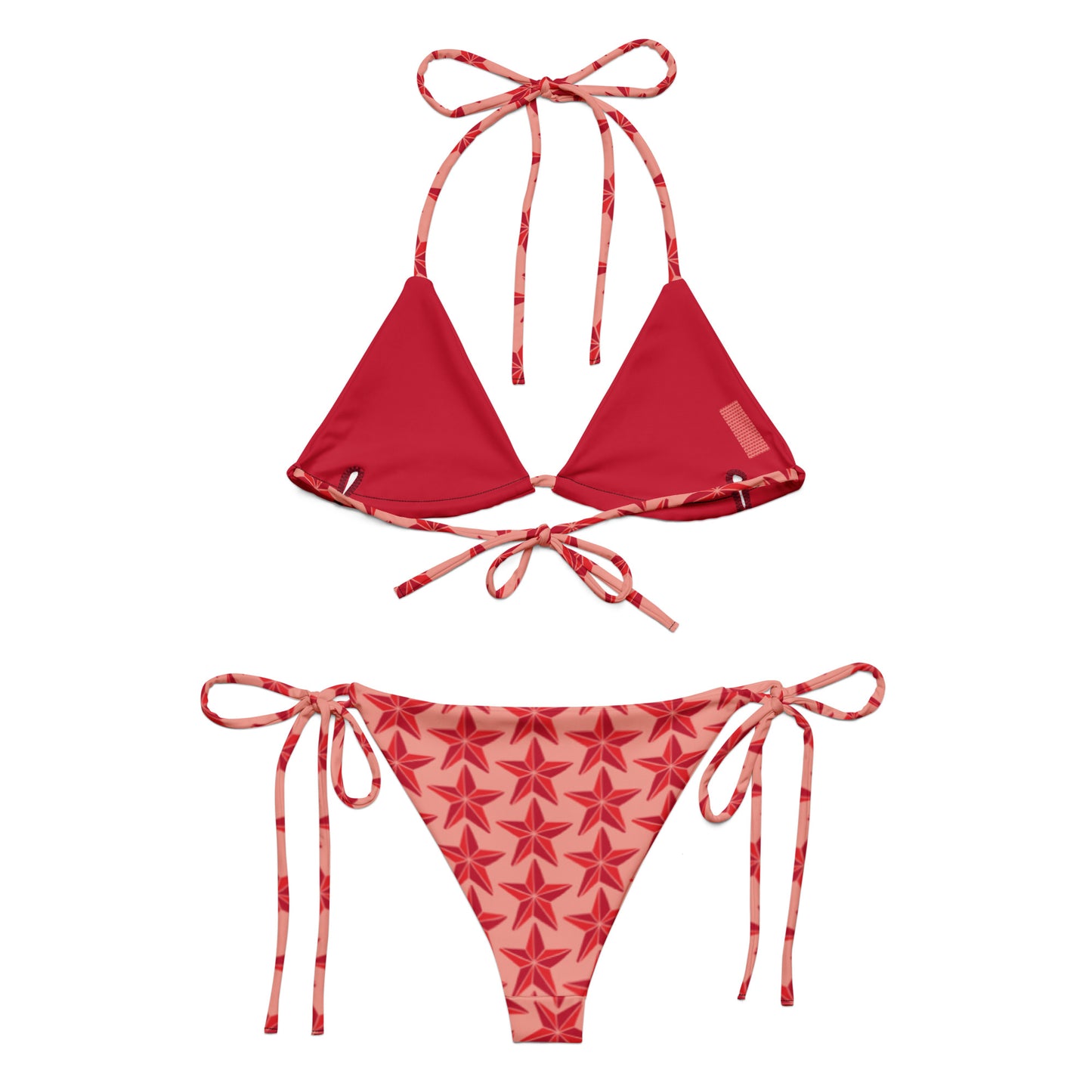 All-over print recycled string bikini