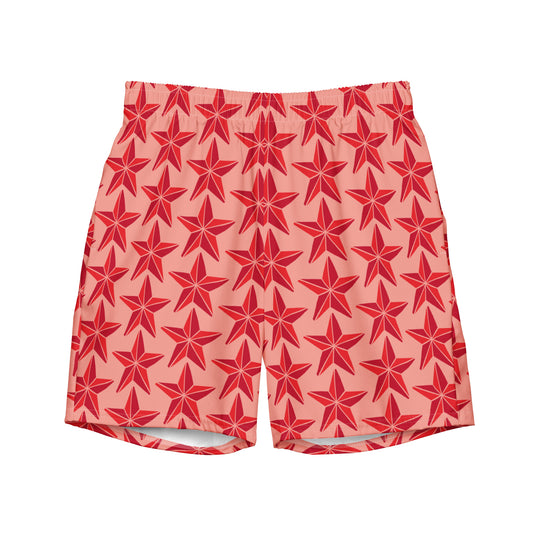 All-Over Print Recycled Swim Trunks-LifessentialsLLC.com