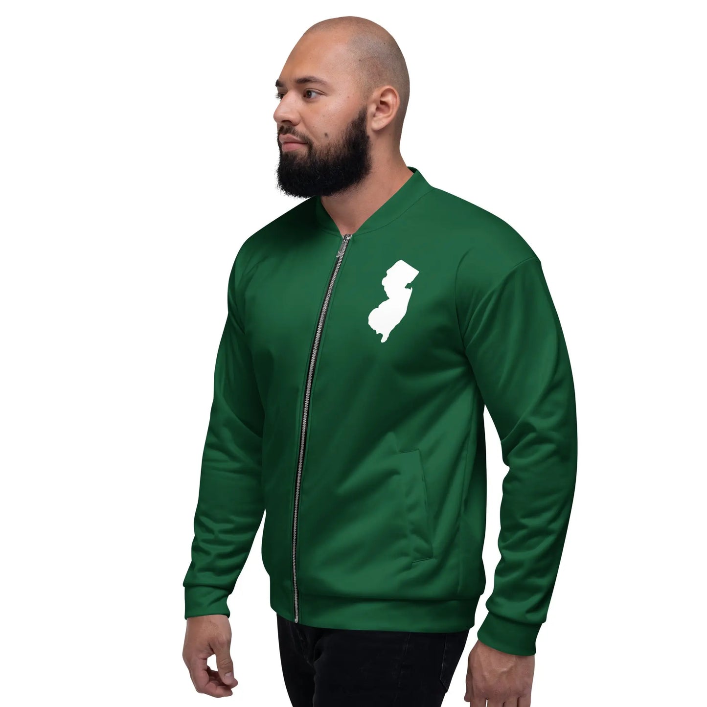 "JERSEY GREEN" Bomber Jacket-LifessentialsLLC.com