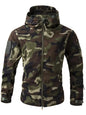 Camouflage jacket on a beige background